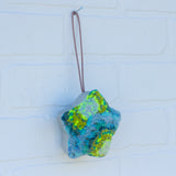 Star Puff Ornament | Neon + Blue