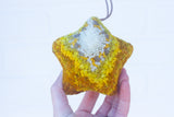 Star Puff Ornament | White + Yellow (2)