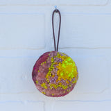 Mini Puff Ornament | Yellow + Pink