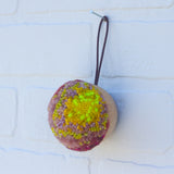 Mini Puff Ornament | Yellow + Pink