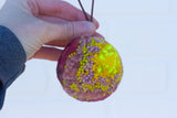 Mini Puff Ornament | Yellow + Pink