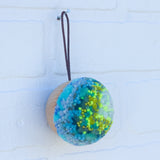 Mini Puff Ornament | Neon + Blue