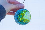 Mini Puff Ornament | Neon + Blue