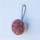 Mini Puff Ornament | Pink Confetti