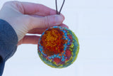 Mini Puff Ornament | Orange + Green