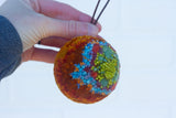 Mini Puff Ornament | Green + Orange