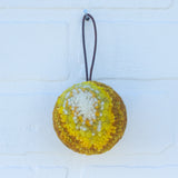 Mini Puff Ornament | White + Yellow (2)