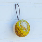 Mini Puff Ornament | White + Yellow (2)