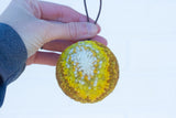 Mini Puff Ornament | White + Yellow (2)