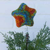 Star Puff Tree Topper | Orange + Green