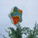 Star Puff Tree Topper | Orange + Green