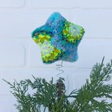 Star Puff Tree Topper | Neon + Blue