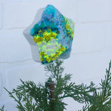 Star Puff Tree Topper | Neon + Blue