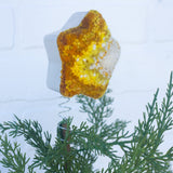 Star Puff Tree Topper | White + Yellow (1)