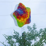 Star Puff Tree Topper | Bright Rainbow