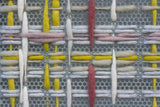 Modern Woven Plaid with Vintage Frame | Mustard + Pink