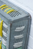 Modern Woven Plaid with Vintage Frame | Green + Yellow