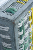 Modern Woven Plaid with Vintage Frame | Green + Yellow