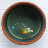 Embroidered Angler Fish | Blue Stripes