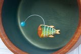 Embroidered Angler Fish | Blue Stripes