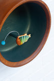 Embroidered Angler Fish | Blue Stripes