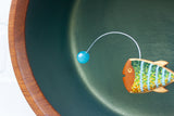 Embroidered Angler Fish | Blue Stripes