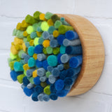Felted Puff in Vintage Maple | Cool Ombre