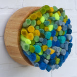 Felted Puff in Vintage Maple | Cool Ombre
