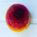 Midi Puff Sculpture in Olive Wood Frame | Flame
