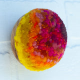 Midi Puff Sculpture in Olive Wood Frame | Flame