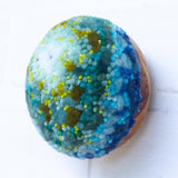 Midi Puff Sculpture in Olive Wood Frame | Lichen