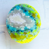 Midi Puff Sculpture in Olive Wood Frame | Icy Neon