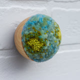 Mini Puff Sculpture | Chartreuse + Aqua Double