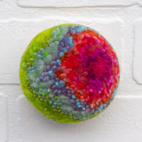 Midi Puff in Olive Wood Frame | Hibiscus