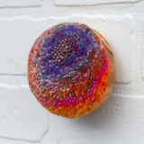 Midi Puff Sculpture in Olive Wood Frame | Sunset