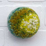 Midi Puff Sculpture in Olive Wood Frame | Mossy