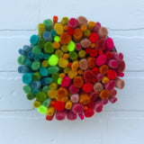 Felted Puff in Vintage Teak | Rainbow (3)