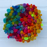 Felted Puff in Vintage Teak | Rainbow (6)