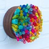 Felted Puff in Vintage Teak | Rainbow (6)