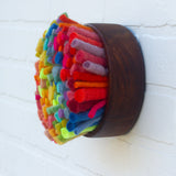 Felted Puff in Vintage Teak | Rainbow (7)