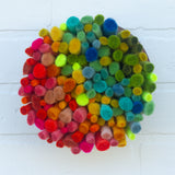 Felted Puff in Vintage Teak | Rainbow (8)