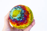 Midi Puff in Olive Wood Frame | Rainbow (Yellow)