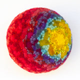 Midi Puff in Olive Wood Frame | Rainbow (Red)