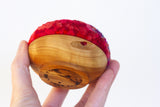 Midi Puff in Olive Wood Frame | Rainbow (Red)