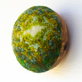 Midi Puff in Olive Wood Frame | Mossy