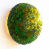 Midi Puff in Olive Wood Frame | Mossy