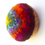 Midi Puff in Olive Wood Frame | Jewel Tones