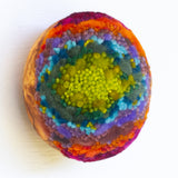 Midi Puff in Olive Wood Frame | Jewel Tones