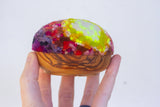 Midi Puff in Olive Wood Frame | Firelight