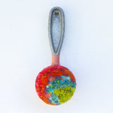 Oversized Ribbed Ice Cream Scoop Puff | Peach Dipped